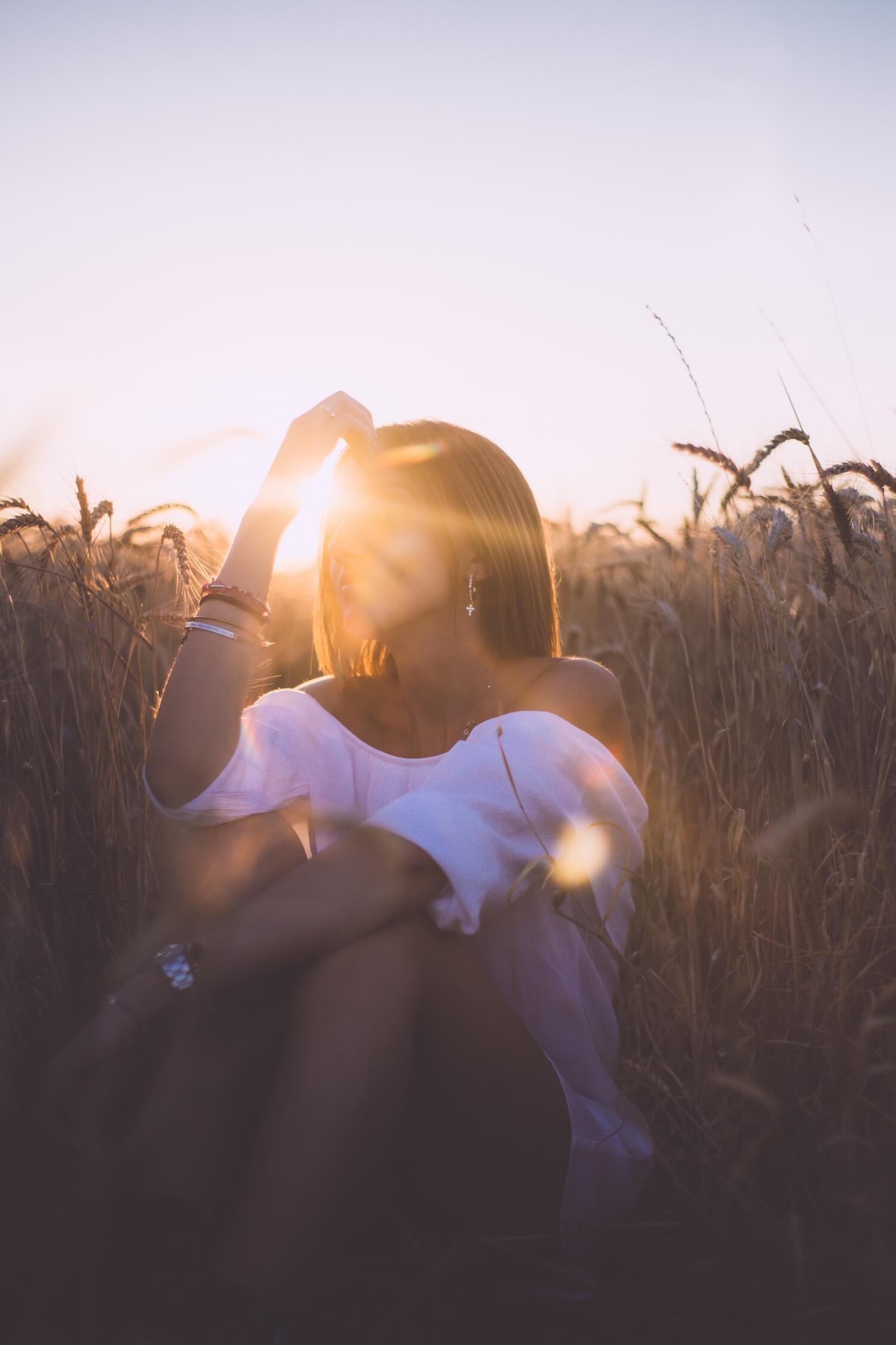 golden hour image with lighting from behind